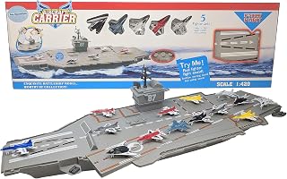 30 Inch Aircraft Carrier Toy | Sound Effects, Light Up, 14 Fighter Jets