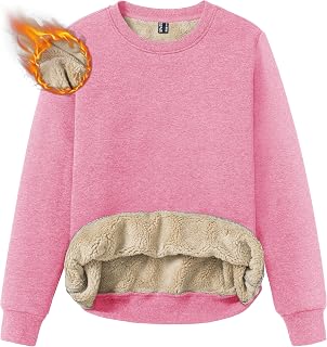 TACVASEN Women's Fleece Lined Sweatshirt Crewneck Winter Sherpa Pullover