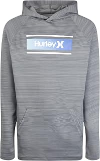 Hurley Long Sleeve Hooded Graphic T-Shirt Hoodie for Children and Boys (Pack of 1)