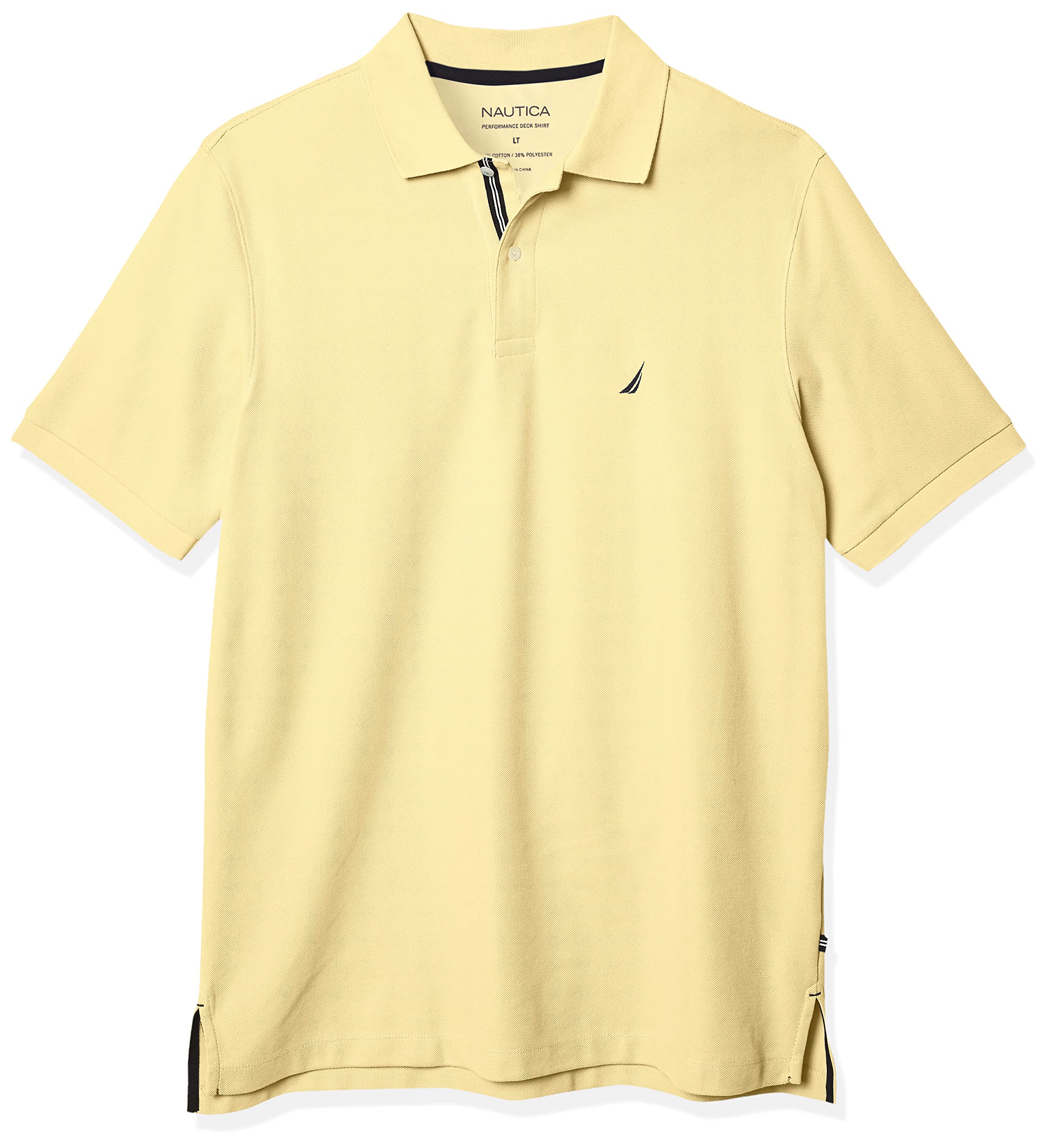 Nautica Men's Big and Tall Classic Fit Short Sleeve Solid Performance Deck Polo 
