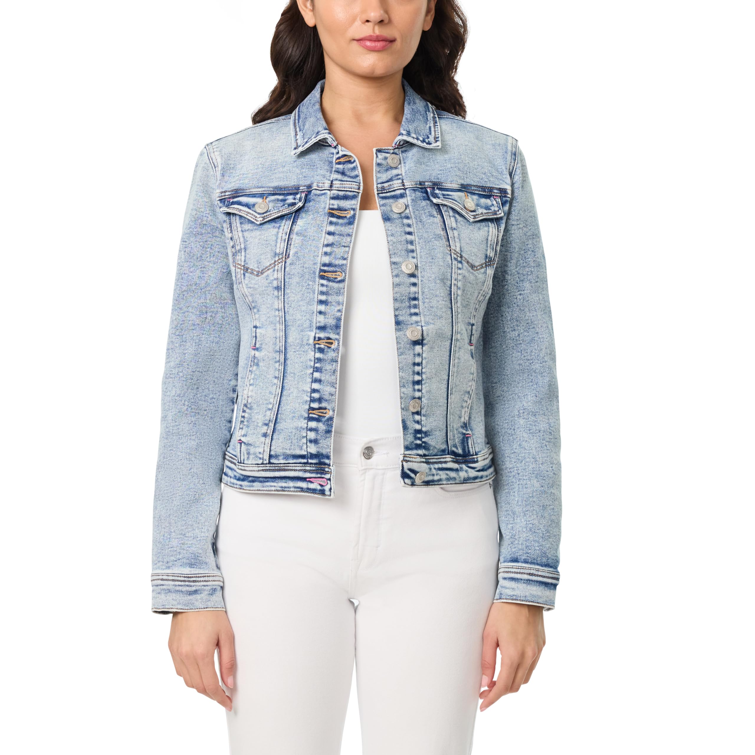 kensie Jeans for Women Forever Denim Outerwear Jacket, Small to X-Large