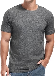 VEIISAR Men's Cotton Stretch T-Shirt, Midweight, Soft & Breathable, for Daily & Sports, All-Season