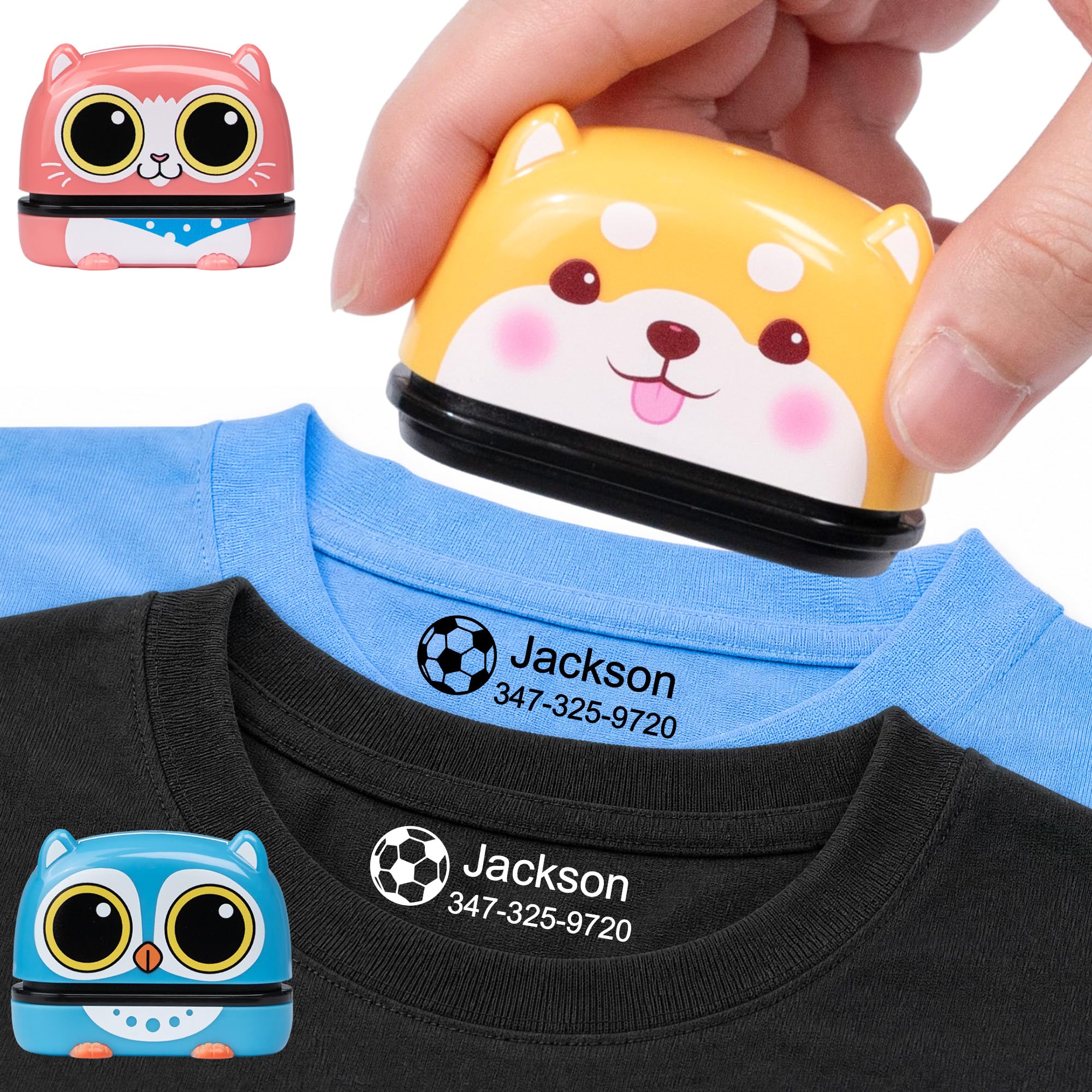 Easycosy Custom Name Stamp for Clothing Waterproof Style1 | Personalized Name La