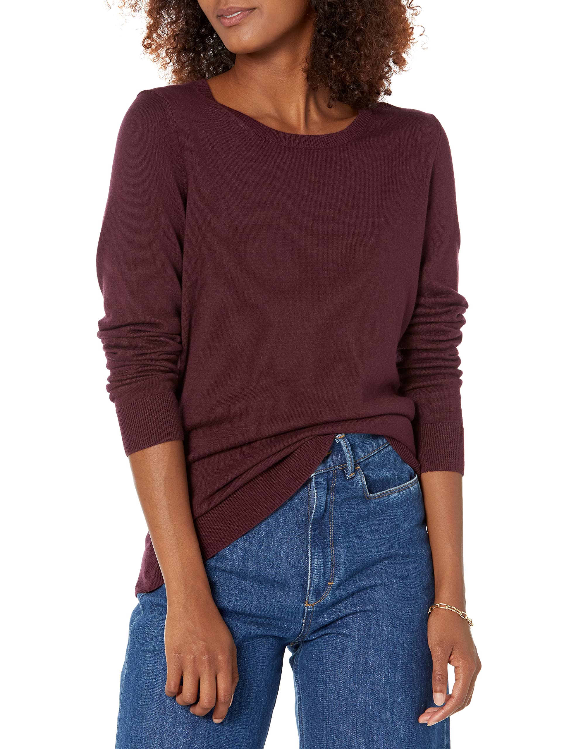 Amazon Essentials Women’s Lightweight Long Sleeve Round Neck Jumper (Available i