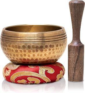 HIMALAYAN HEALING® Tibetan Singing Bowls Set~ Meditation Sound Bowl hand Hammered in Nepal For Yoga, Meditation, Mindfulness, Healing & Chakra balancing~