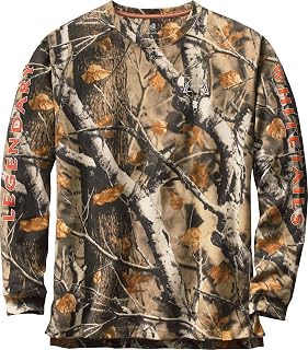 Legendary Whitetails Men's Long Sleeve T-Shirt Preshrunk 100% Heavyweight Cotton Graphic Tee 100% Heavyweight Cotton Preshrunk Long Sleeve tee with Graphic (Pack of 1)