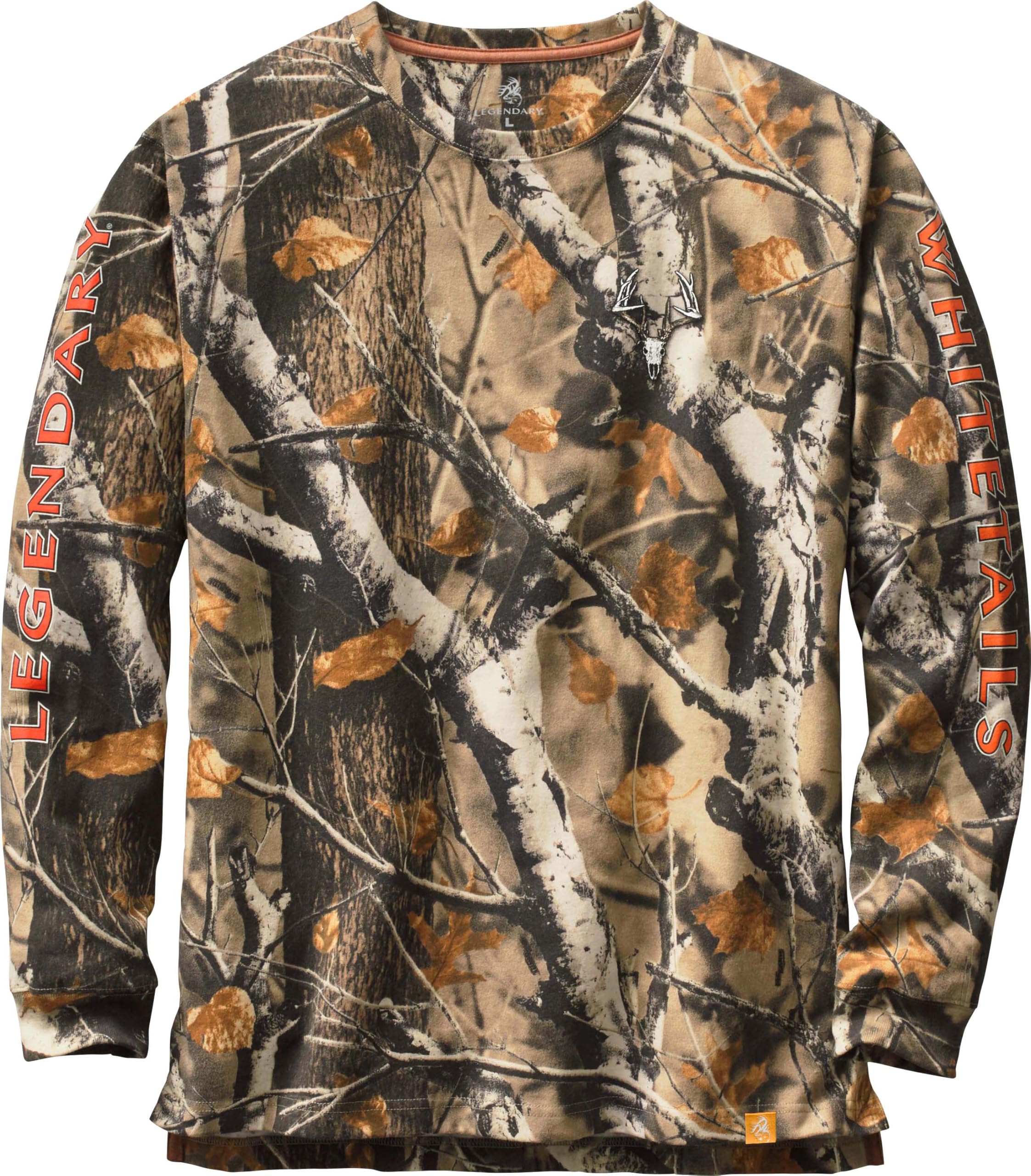Legendary Whitetails Men's Long Sleeve T-Shirt Preshrunk 100% Heavyweight Cotton