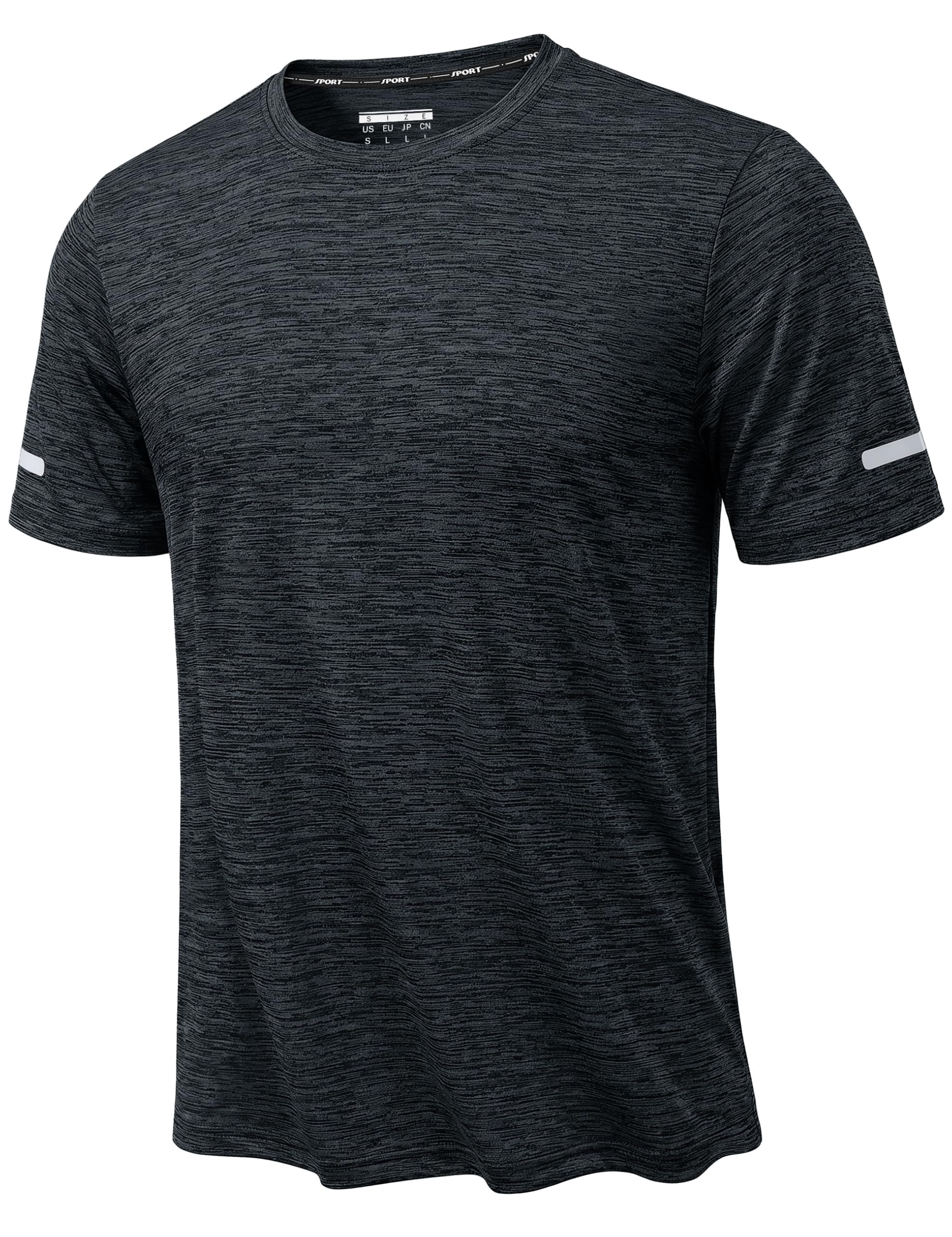 KEFITEVD Men's Quick Dry T-Shirt Lightweight Tops Short Sleeve Sports T-Shirt Br