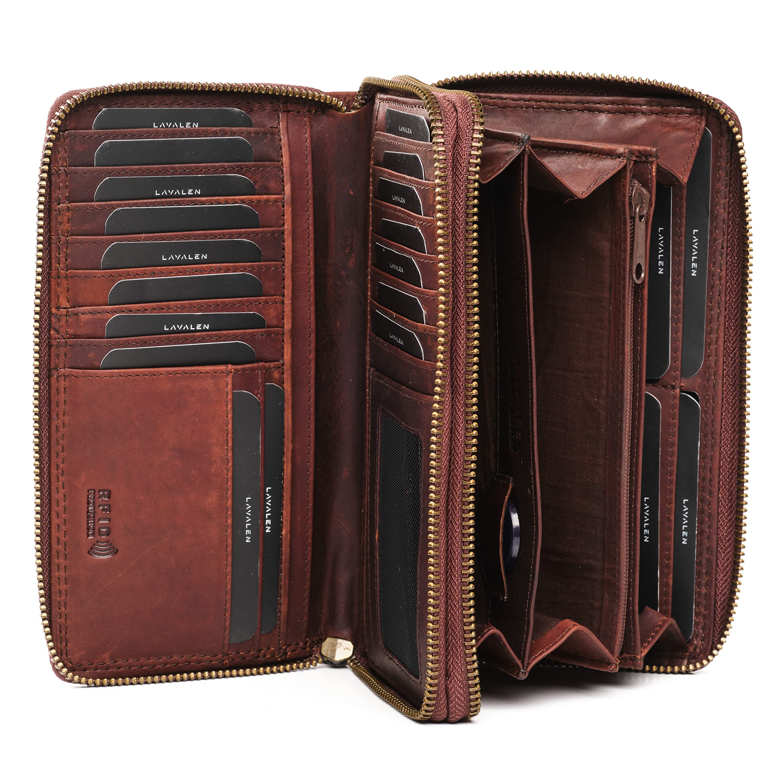 Women's Large Genuine Leather Wallet RFID