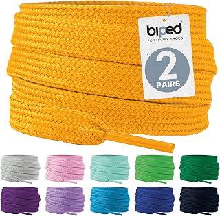 biped LACES 2 pairs flat shoelaces, tear-resistant laces 10 mm wide