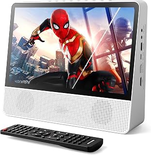 11.8" KOGODA Portable DVD Player, 10.1" 1024x600, Bluetooth, HDMI, 4000mAh | Bluetooth 5.3 TX & RX, family car travel home, 4H playback, USB/AUX, plays DVD/CD, foldable stand, resume playback