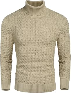 COOFANDY Men's Turtleneck Long Sleeve Pullover Sweater