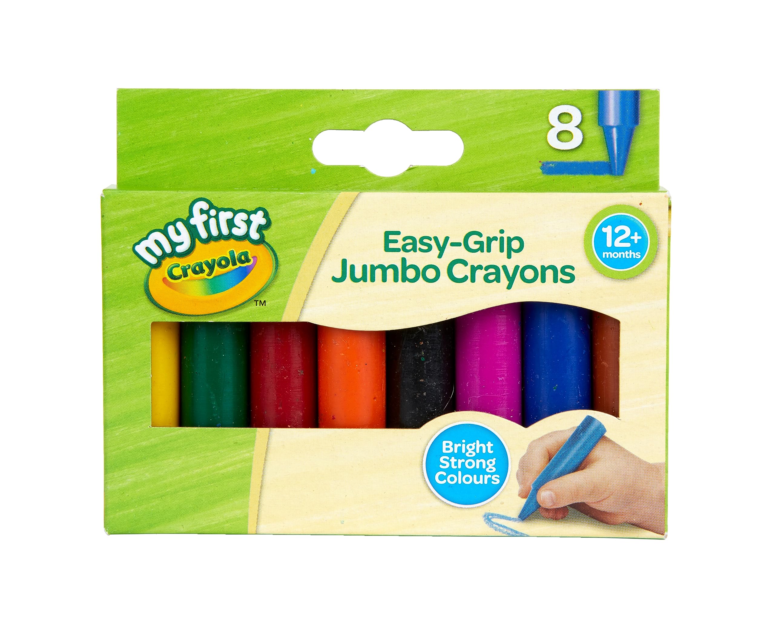 CRAYOLA MyFirst Jumbo Crayons - Assorted Colours (Pack of 8) | Easy-Grip Colouri
