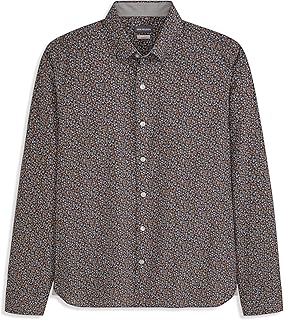 Van Heusen Wrinkle Free Long Sleeve Button Down Shirt, Slim Fit, Comfortable Stretch Fabric Men's Button Down Shirt (Pack of 1)