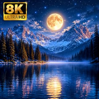 Sleep Music & Sounds Peaceful Mountain View Night Ambience for TV, Dreamy Peaks, Serene Nature Background, Calming Bedtime Atmosphere, Meditation & Relaxation