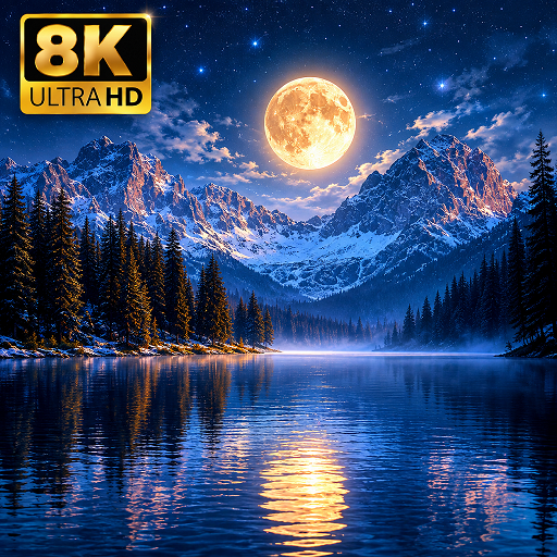 Sleep Music & Sounds Peaceful Mountain View Night Ambience for TV, Dreamy Peaks,
