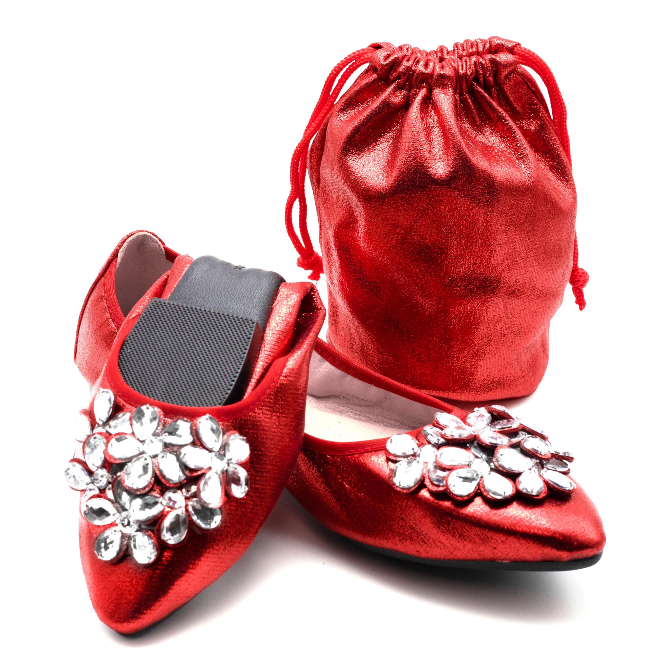 Silky Toes Foldable Flat Shoes for Women Elegant Ballet Shoes for Purse