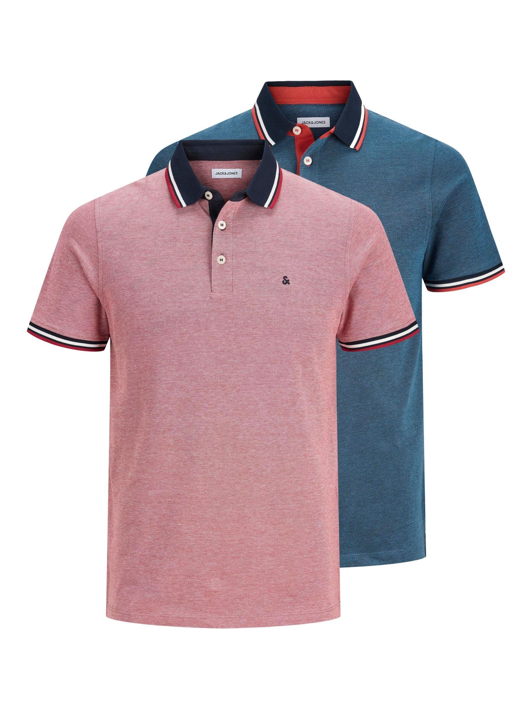 JACK & JONES Men's Jjepaulos Polo SS 2pk MP T-Shirt