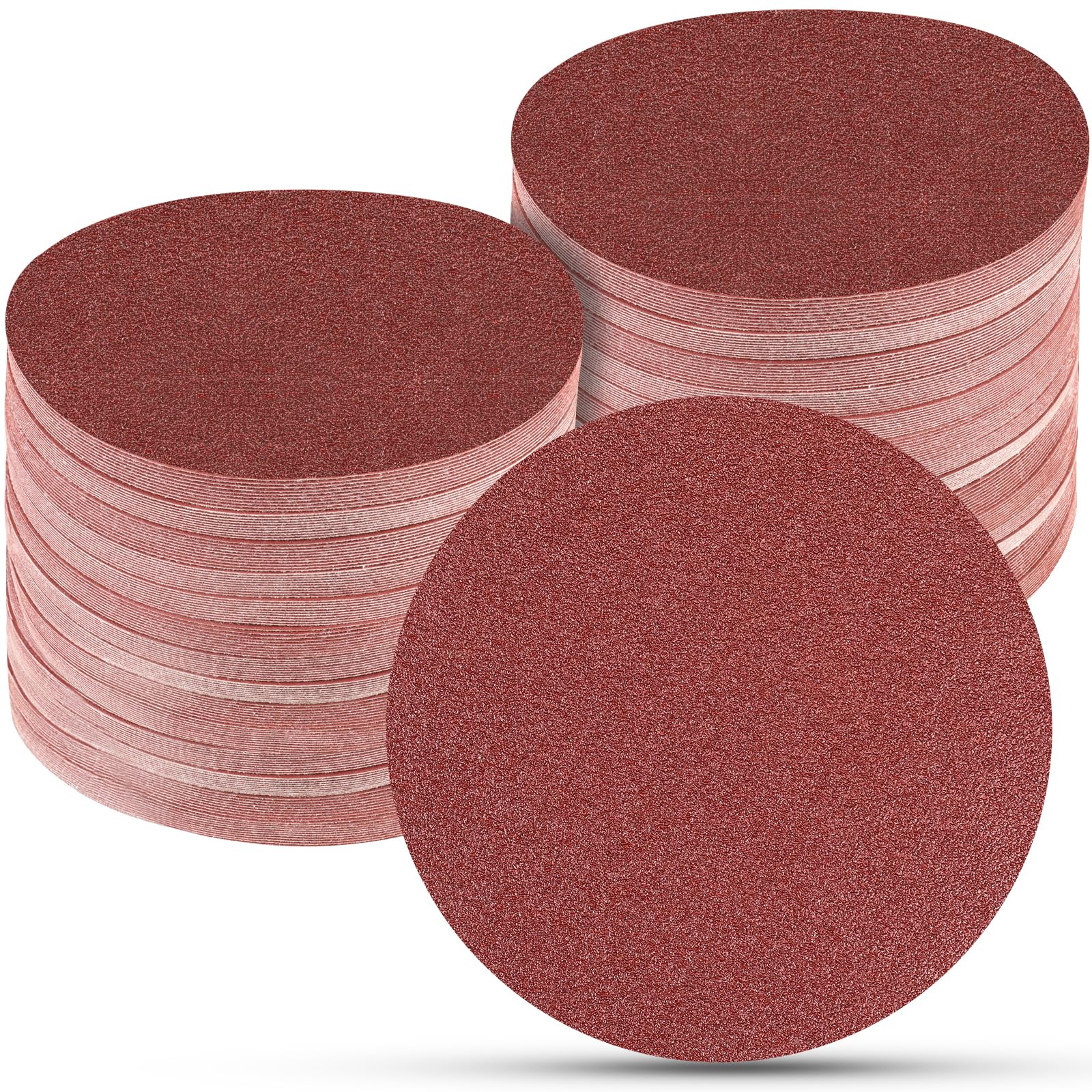 100pcs 6 inch 40 Grit Sanding Discs Round Orbital Sandpaper for Sander