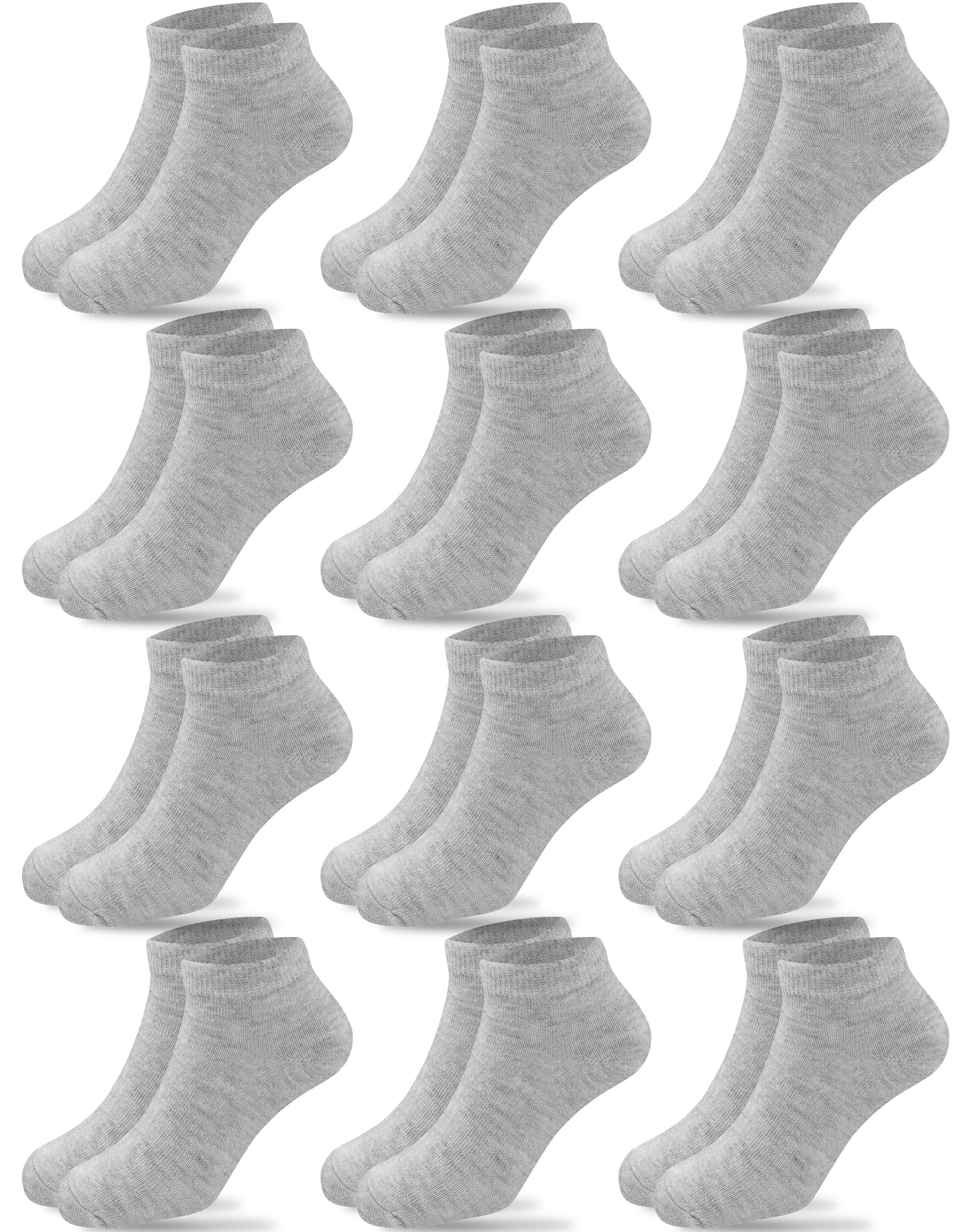 Duufin 12 Pairs Kids Socks Boys Girls Unisex Low Cut Ankle Socks for Kids