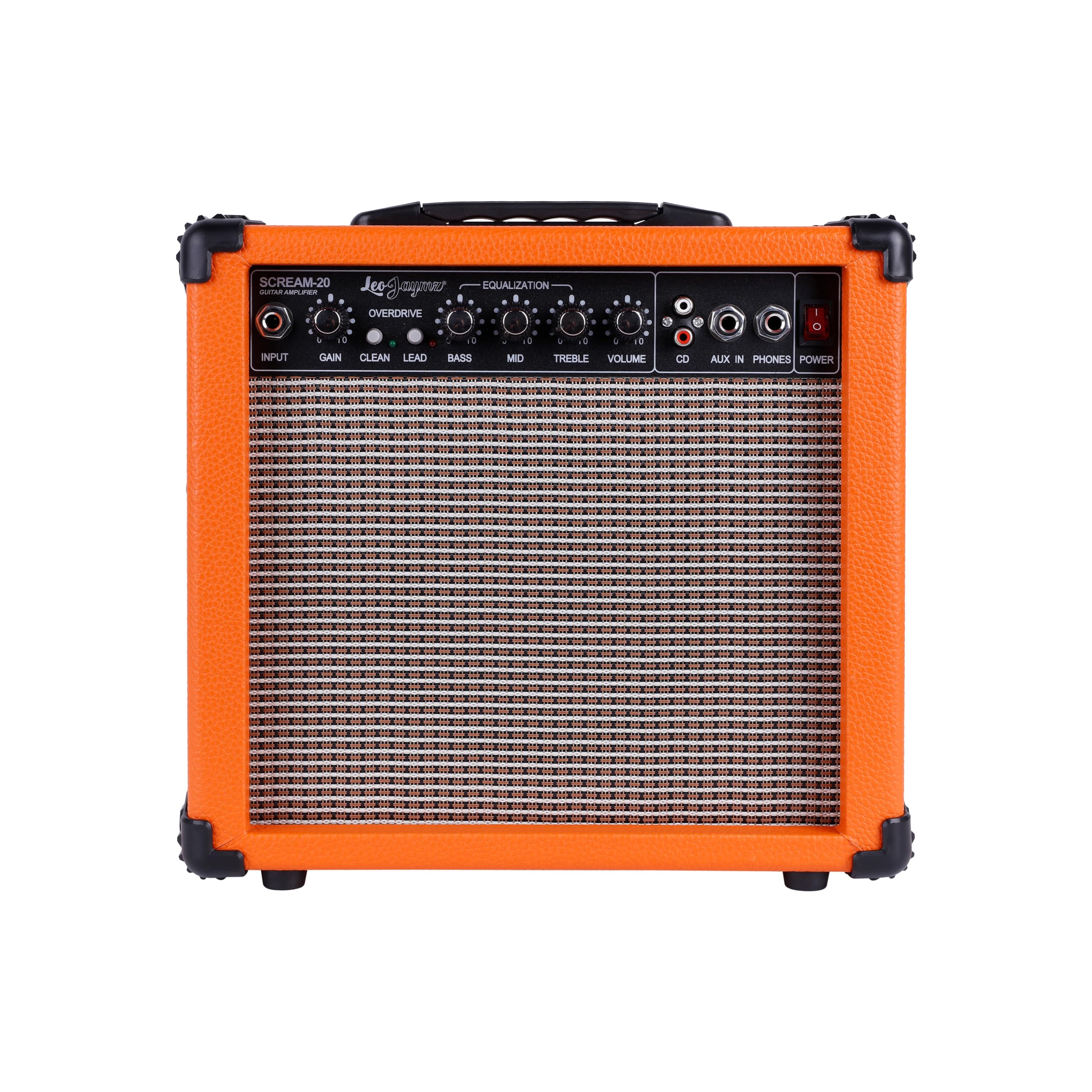 Leo Jaymz 20W Electric Guitar Amplifier - Clean and Distortion Channel - 3 Band 