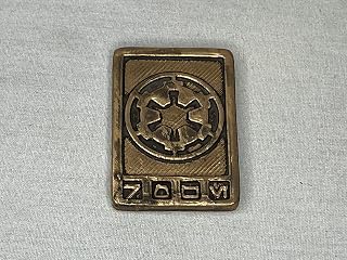 Star Wars Galactic Gold Credit Chip Piece, Real Prop Replica, Solid Metal, Signed, Numbered, Limited Edition