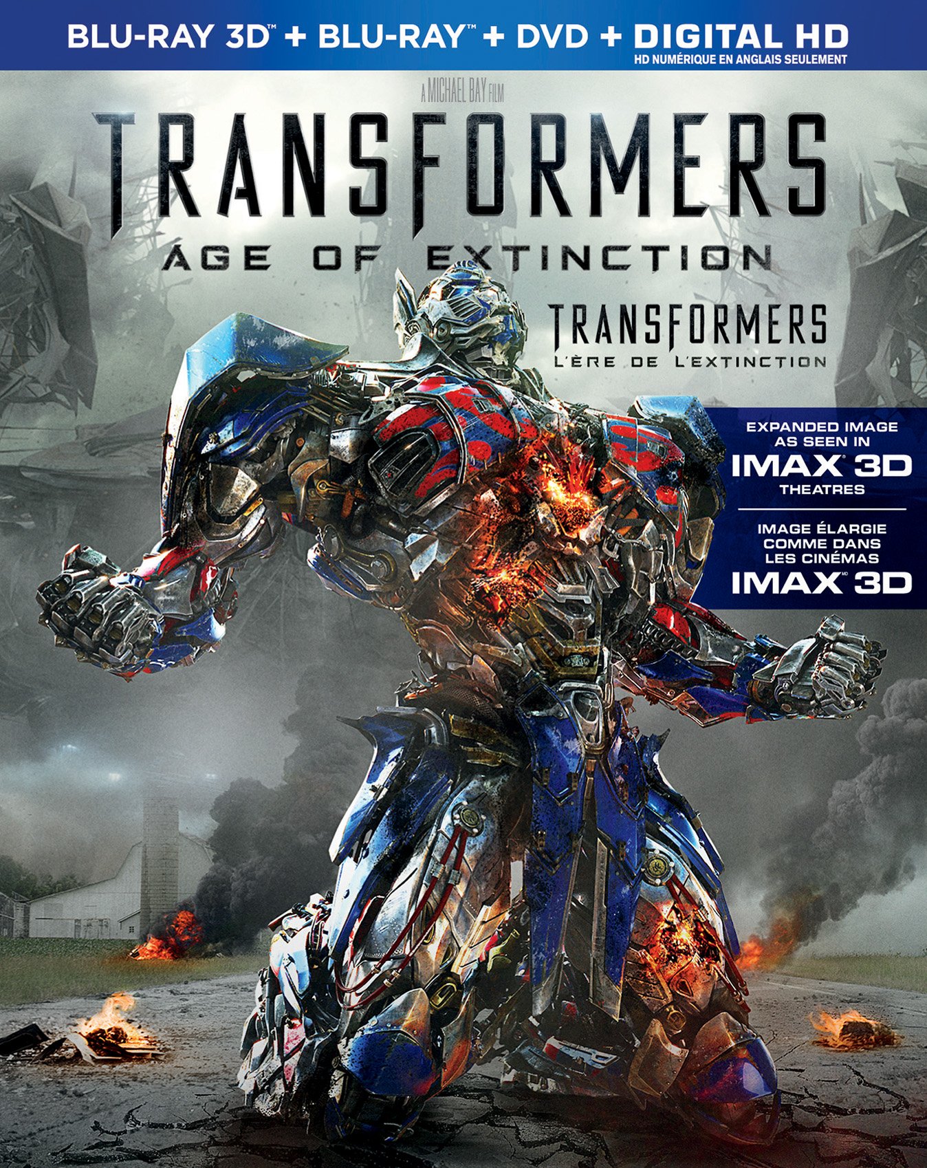 Transformers: Age of Extinction [Blu-ray 3D + Blu-ray + DVD + Digital HD]