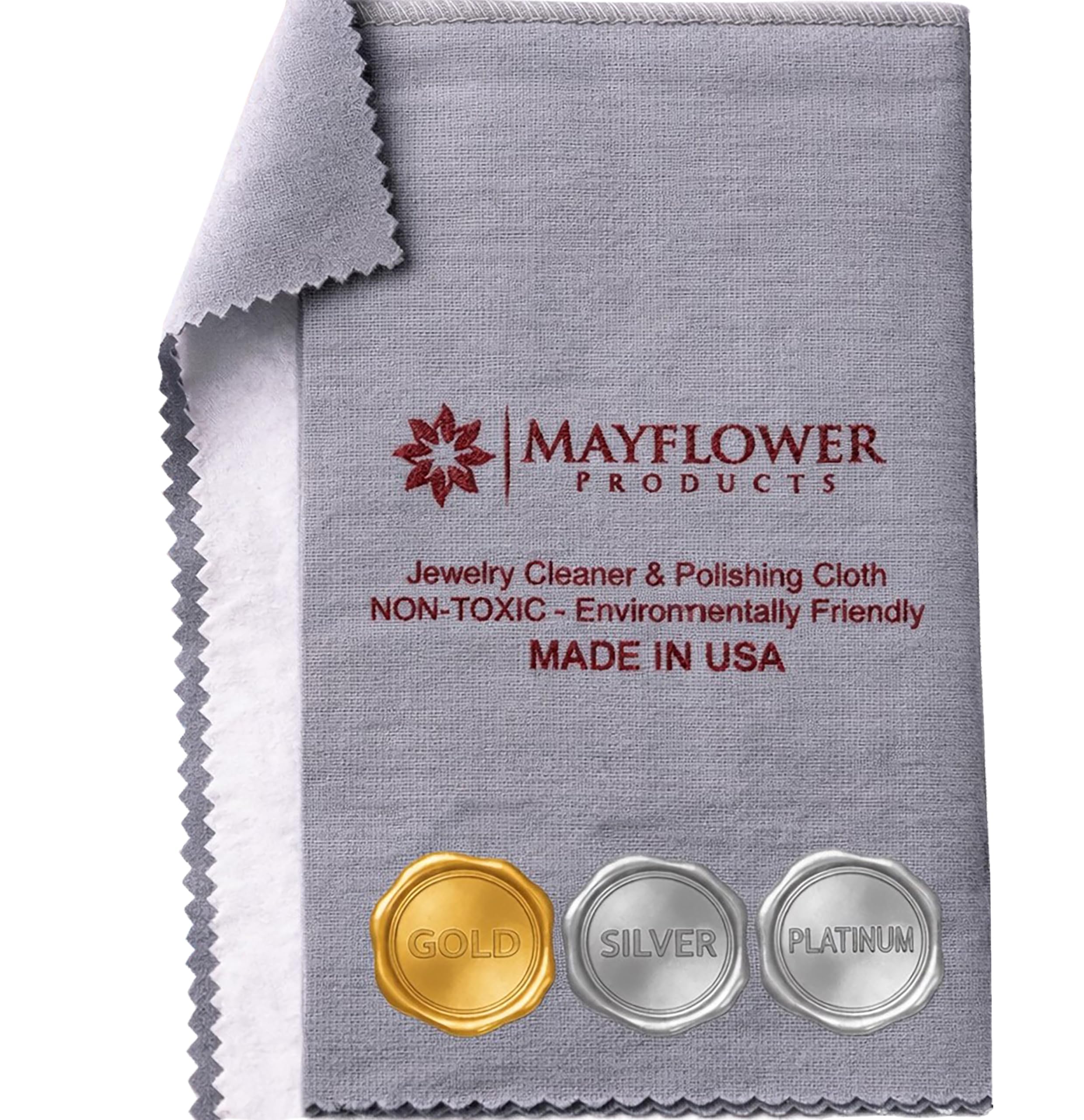 Pro Size Polishing Cleaning Cloth Made in USA for Gold, Silver, Platinum. Pure C