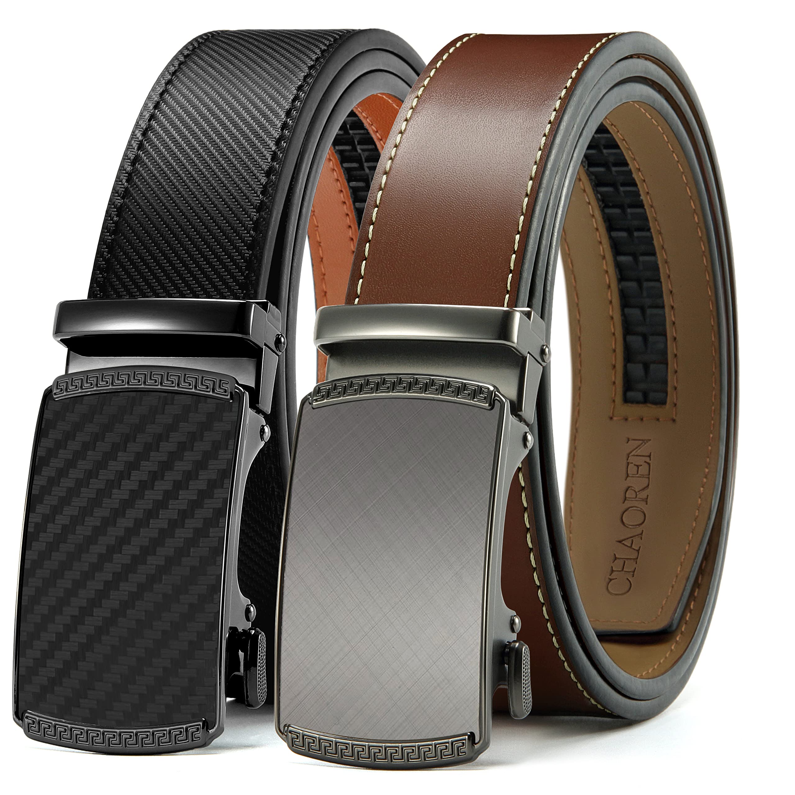 CHAOREN Mens Reversible Leather Belts - Double Style Unique Elegance