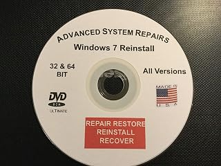 Advanced System Repairs - Compatible with All Versions of Windows 7 Recovery Disc for 32- & 64-Bit Systems. Recover, Repair, Restore or Re-install to Factory Fresh!