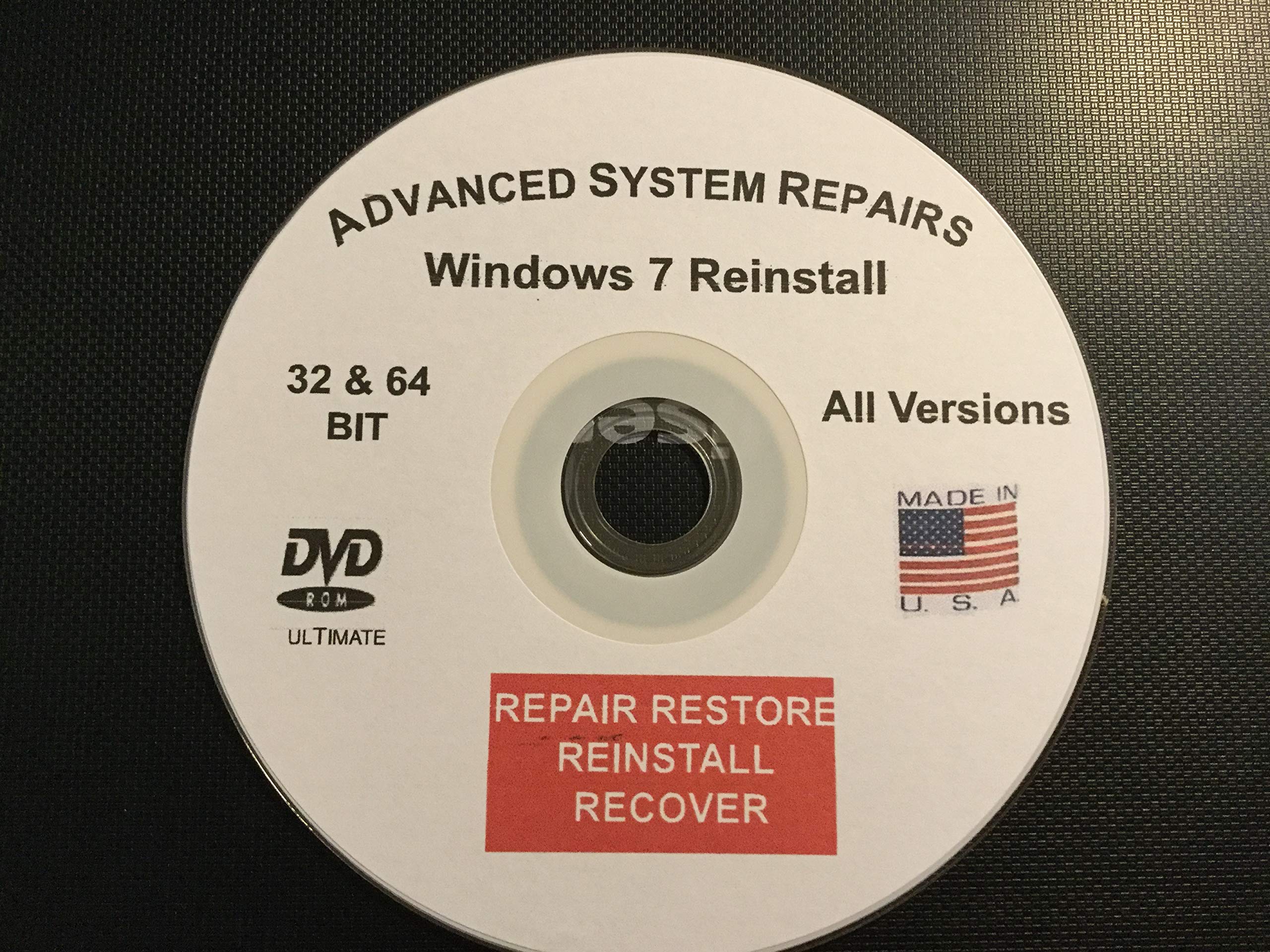 Advanced System Repairs - Compatible with All Versions of Windows 7 Recovery Dis