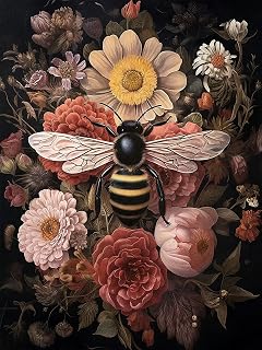 mrpwnle Diamond Art Kits for Adults Bee Diamond Painting Kit for Beginners