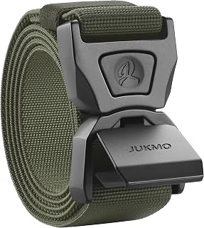 JUKMO Quick Release Tactical Belt Military Hiking 3.8 cm Work Belt with Heavy Safety Belt Buckle