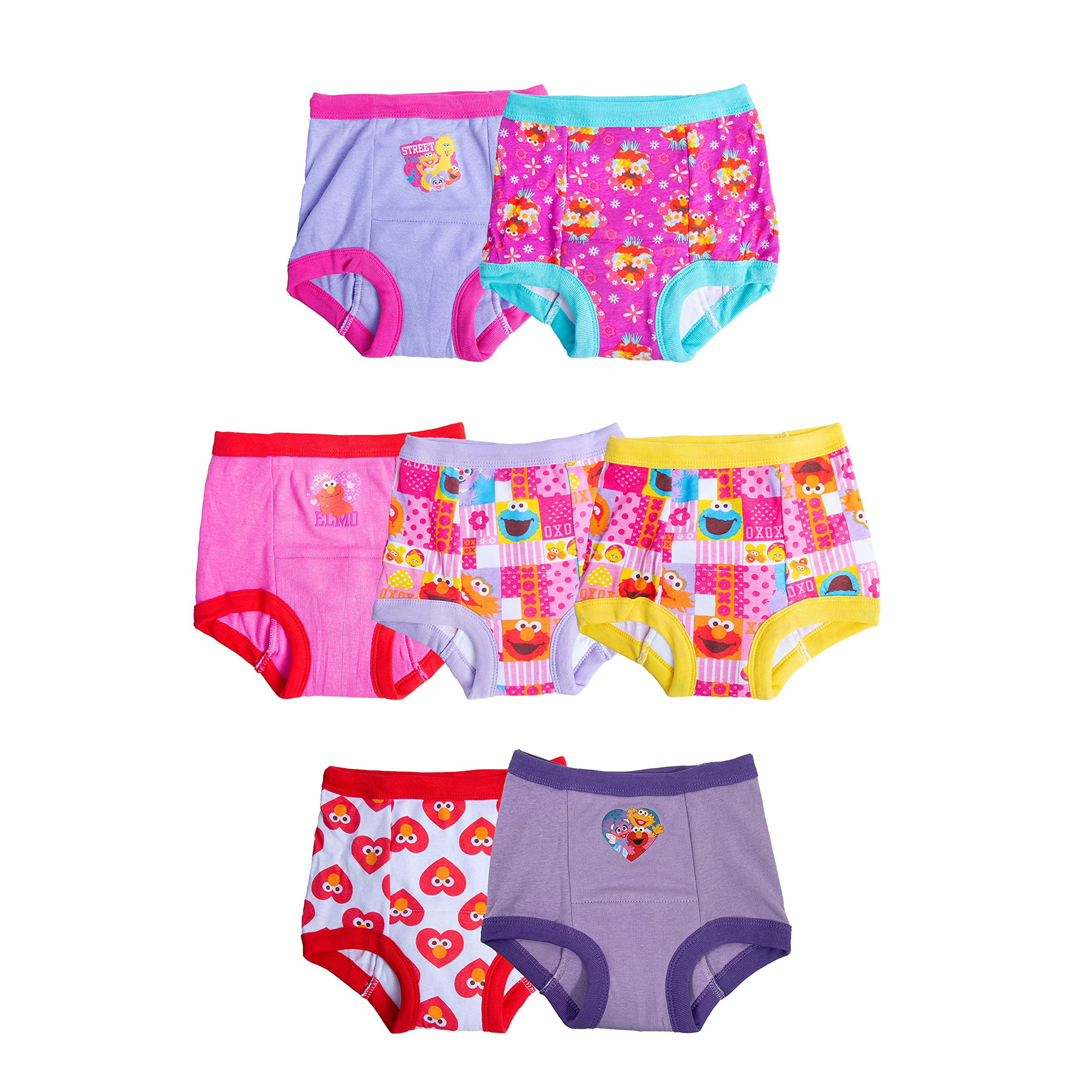 Sesame Street Unisex Toddler Potty Training Pants with Elmo, Cookie Monster and 