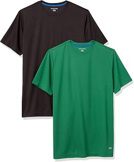 Amazon Essentials Men's Technical Moisture Wicking Athletic Running and Gym T-Shirt (Available in Plus Sizes), 2-Pack