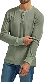 Wrangler Authentics Henley Men's Long Sleeve Waffle Henley Jersey