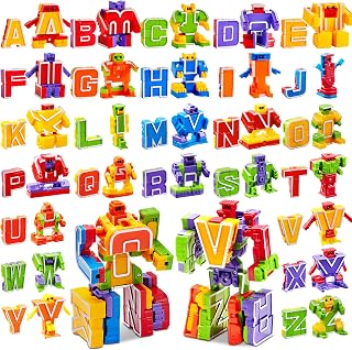 Alphabet Robots Toys for Kids, ABC Learning Toys, Alphabots, Letters, Toddlers Education Toy, Carnival Prizes, Christmas Toys, Treasure Box and Prize for Classroom