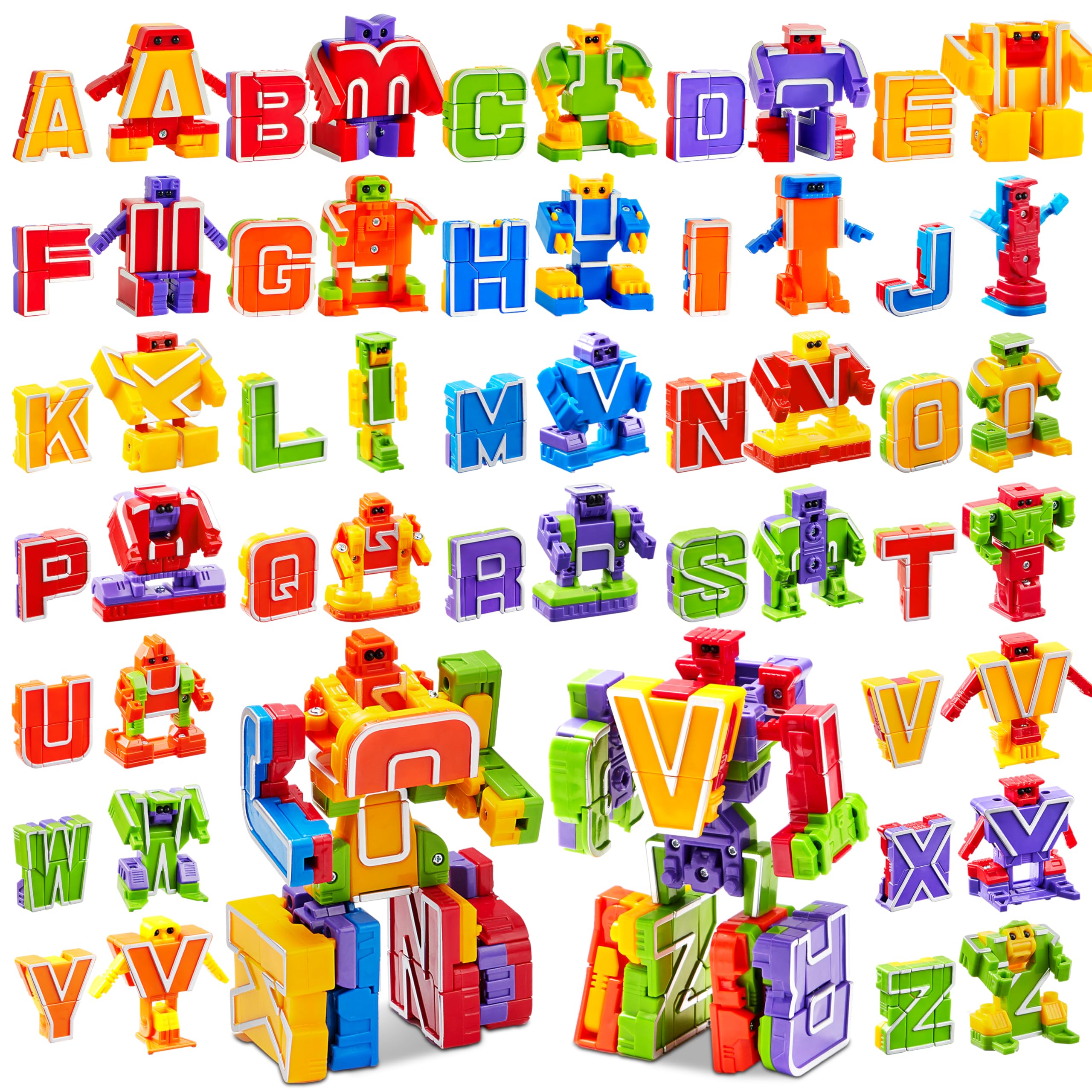 Alphabet Robots Toys for Kids, ABC Learning Toys, Alphabots, Letters, Toddlers E