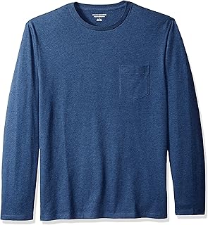 Amazon Essentials Men's Regular-Fit Crewneck Long-Sleeve T-Shirt, Casual Cotton Jersey