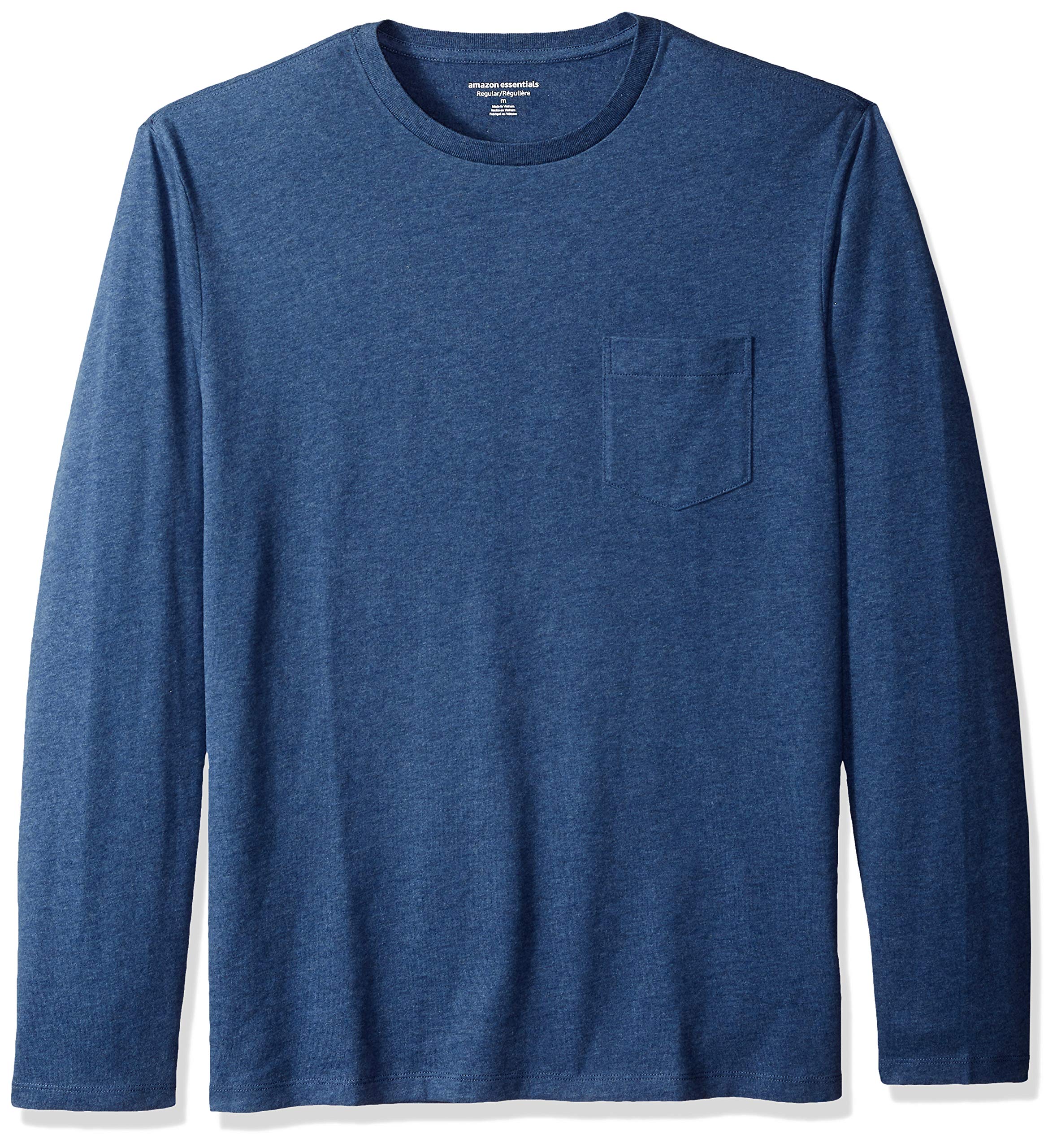 Amazon Essentials Men's Regular-Fit Crewneck Long-Sleeve T-Shirt, Casual Cotton 