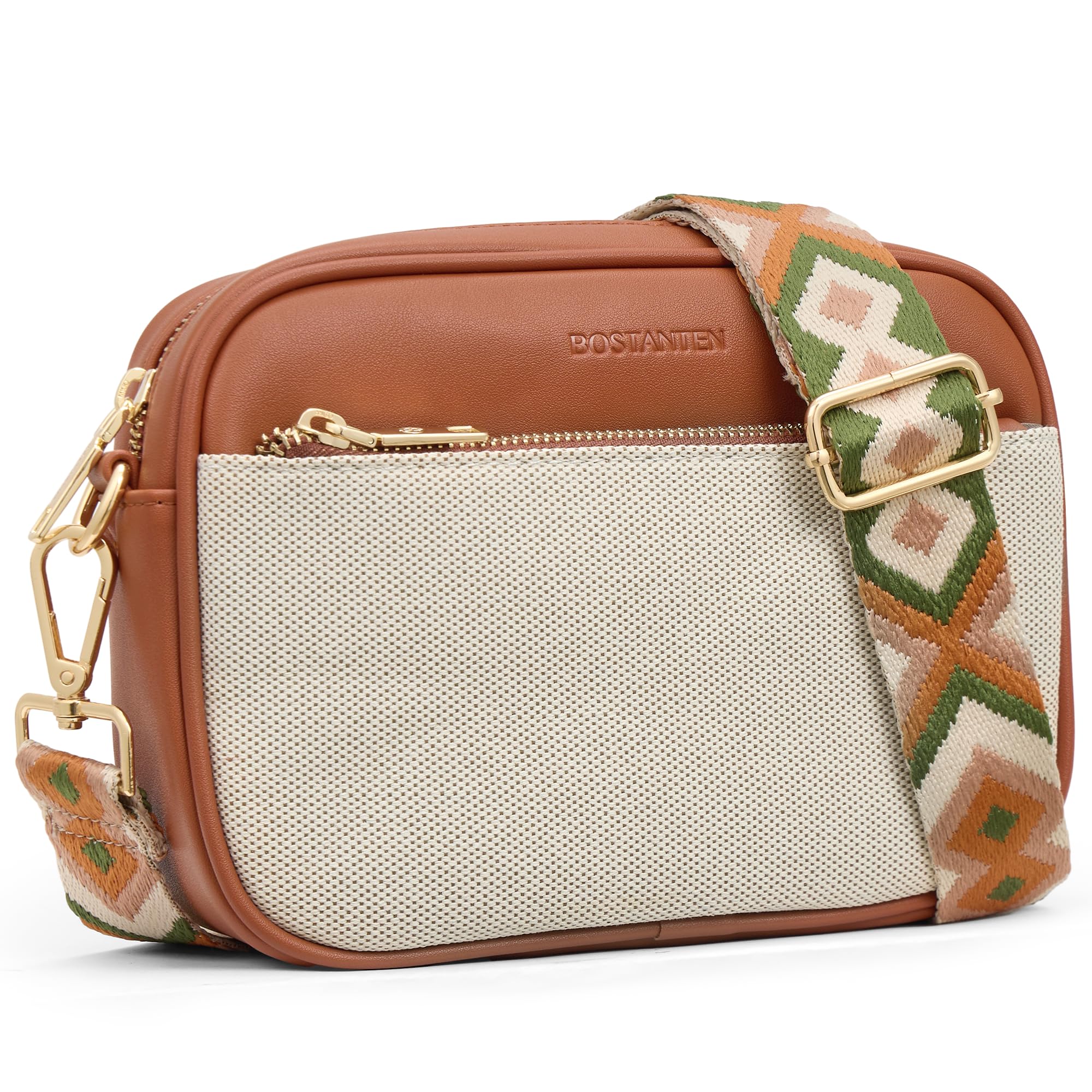 BOSTANTEN Crossbody Bag for Women Small Leather Purse Shoulder Handbag