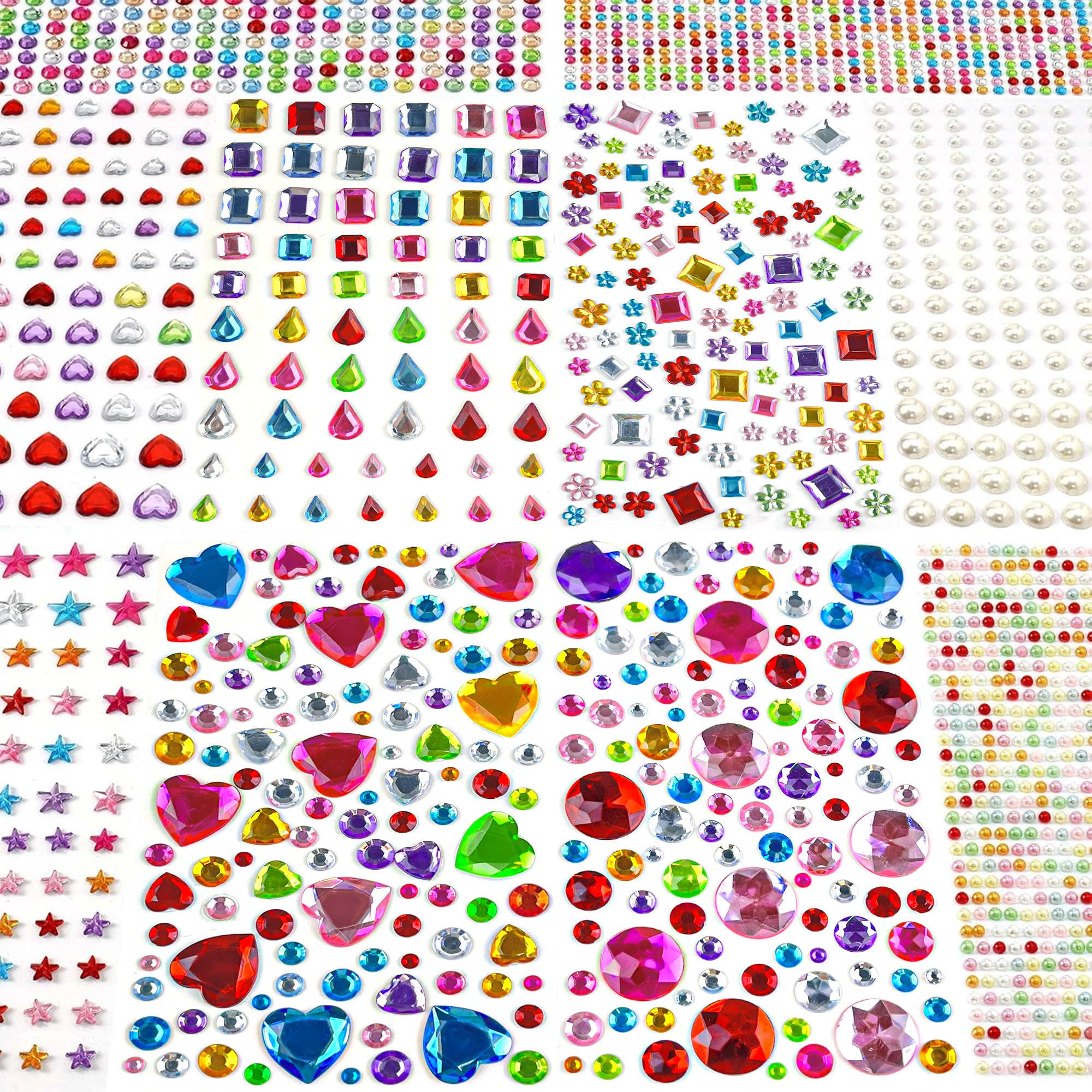 Stocking Stuffers,3528PCS Gem Stickers,Scrapbook Supplies Rhinestones Craft | Se