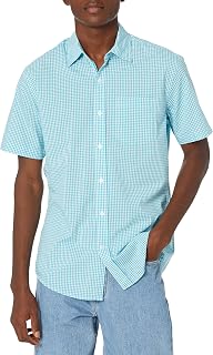 Amazon Essentials Herren Kurzärmliges Freizeithemd aus Popeline
