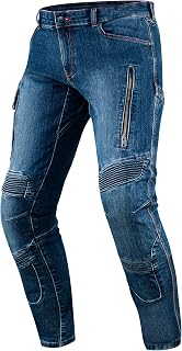 REBELHORN Vandal Men's Motorcycle Jeans | Aramid Fibre Lining | SAS-Tec Knee and Hip Protectors | Coccyx Protection Pocket | 2 Ventilation Channels | Tapered Fit