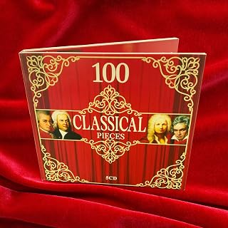 5 CD 100 Classical Music Pieces, Baroque, Classical, Romantic, Piano and Strings Music, Mozart, Chopin, Bach…