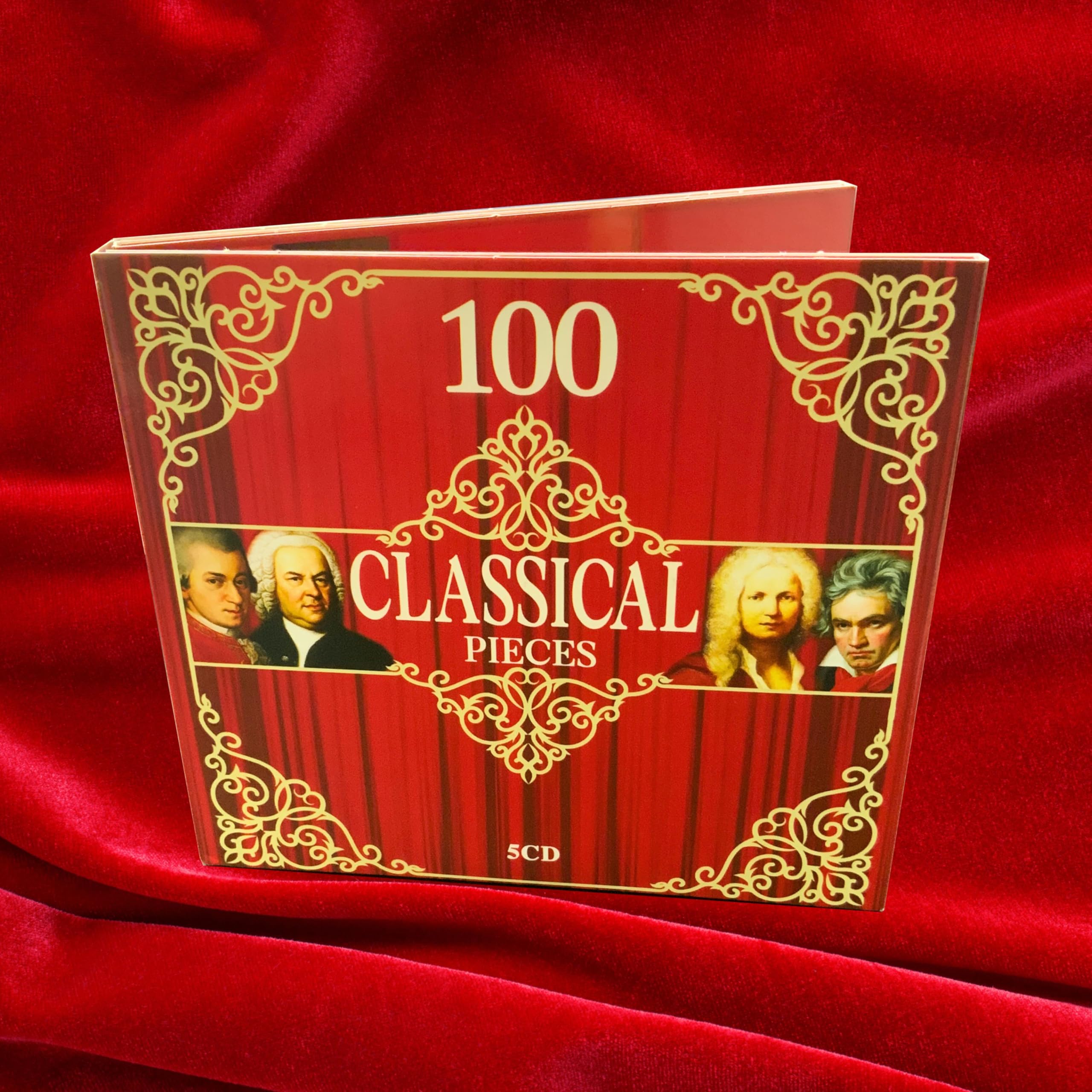 5 CD 100 Classical Music Pieces, Baroque, Classical, Romantic, Piano and Strings