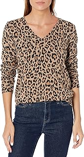 Amazon Essentials Women's Lightweight V-Neck Long Sleeve Sweater