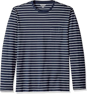 Amazon Essentials Men's Regular-Fit Crewneck Long-Sleeve T-Shirt, Casual Cotton Jersey