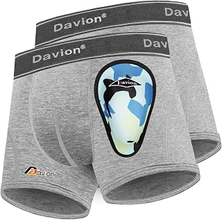 Davion 2-Pack Baseball Cup Youth Boys Underwear with kids Soft Athletic Cup