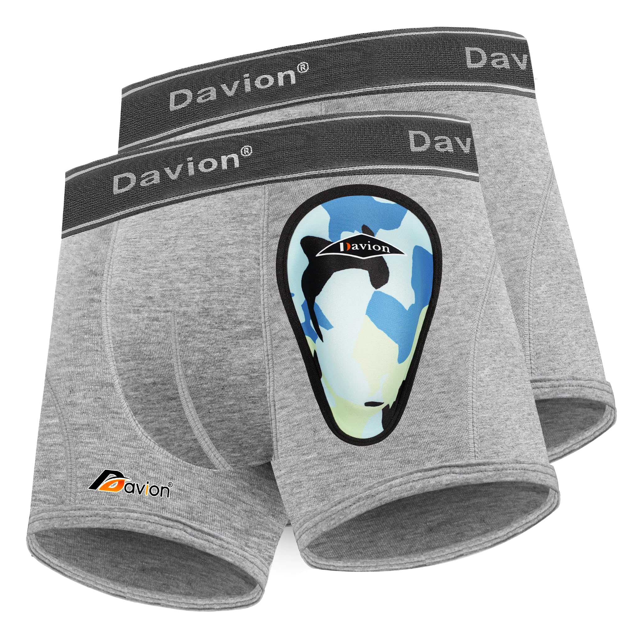 Davion 2-Pack Baseball Cup Youth Boys Underwear with kids Soft Athletic Cup